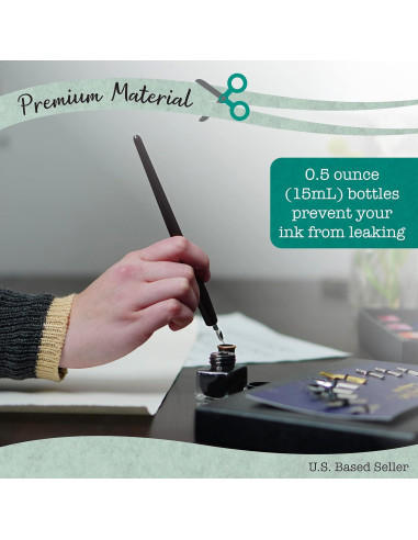 Juego de Plumas de Caligrafía CraftyBook - Set de 12 Plumas