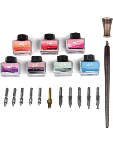 Juego de Plumas de Caligrafía CraftyBook - Set de 12 Plumas