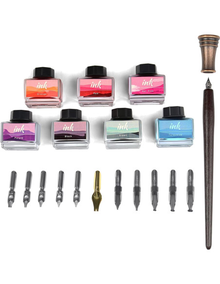 Juego de Plumas de Caligrafía CraftyBook - Set de 12 Plumas