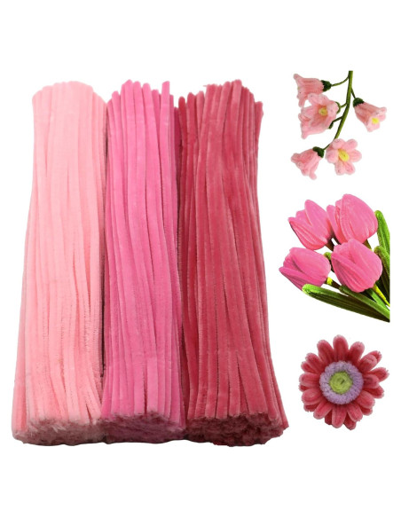Juego de Manualidades 300 Piezas Limpiapipas Rosa Swpohrat