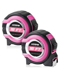 Cinta Métrica Hoteam 2 Pcs 4.88 m Rosa con Bloqueo