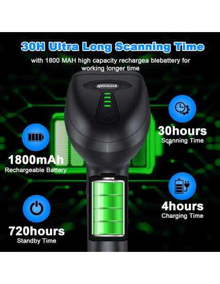 Escáner de Código de Barras 2D Symcode Bluetooth Automático Escáner de Código de Barras 2D Symcode Bluetooth Automático