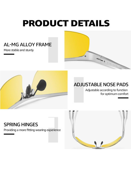 Gafas de Visión Nocturna LVIOE Amarillas Antirreflejo Gafas de Visión Nocturna LVIOE Amarillas Antirreflejo