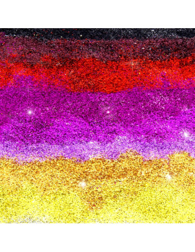 Brillo Shaker BAZIC 6 Colores Neón 35.7g para Manualidades