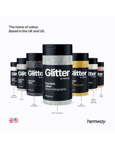 Purpurina Hemway Ultra Brillante 130g - Blanco Iridiscente