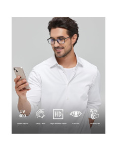 Gafas de Bloqueo de Luz Azul ANRRI Unisex Montura Ligera 2