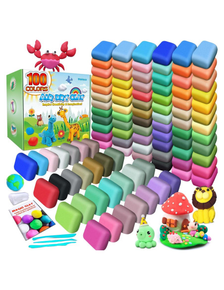 Arcilla Air Dry Essenson 100 Colores para Niños DIY