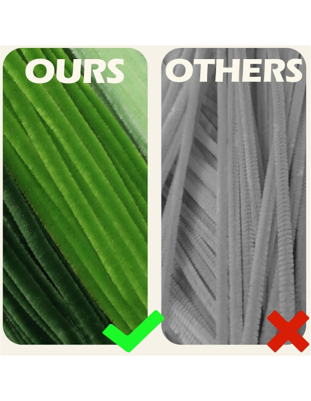 Juego de Limpiapipas Verde 300pcs - Chenille Grueso para Manualidades