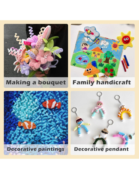 Juego de Limpiapipas Verde 300pcs - Chenille Grueso para Manualidades