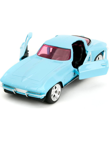 Coche de Fundición 1:32 Jada Toys 1966 Chevy Corvette Azul
