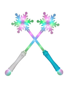 Varita LED Copo de Nieve SENSORY4U - Paquete de 2, 38.1 cm