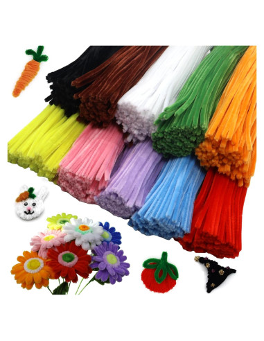 Juego de Limpiapipas Cldamecy 1000 Pcs 6mm x 30cm 10 Colores