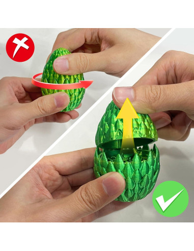 Conjunto 4 Huevos de Dragón 3D Qiongsenyao Articulados