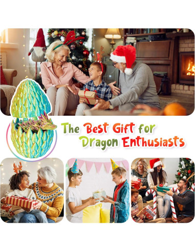 Conjunto 4 Huevos de Dragón 3D Qiongsenyao Articulados