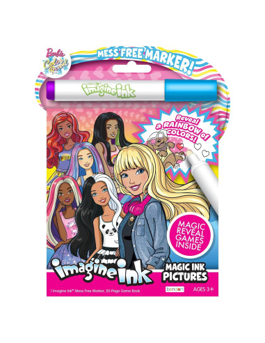 Libro de Colorear Barbie Bendon 20 Páginas Tinta Mágica