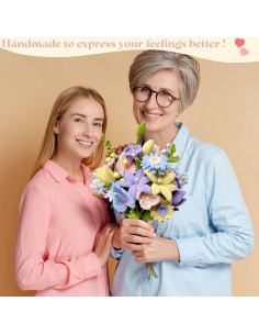 Kit de Manualidades de Flores YYUENGTAK 500 Pcs con Limpiapipas 2