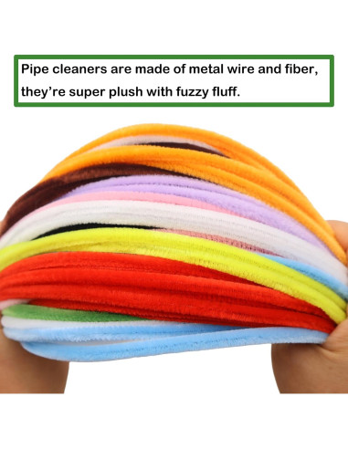 Juego de Limpiapipas Cldamecy 1000 Pcs 6mm x 30cm 10 Colores