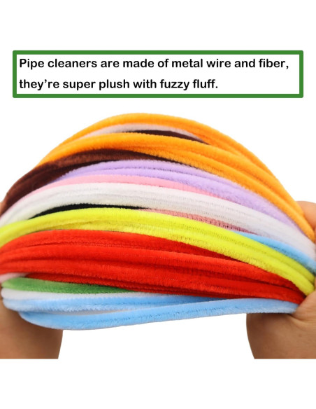 Juego de Limpiapipas Cldamecy 1000 Pcs 6mm x 30cm 10 Colores