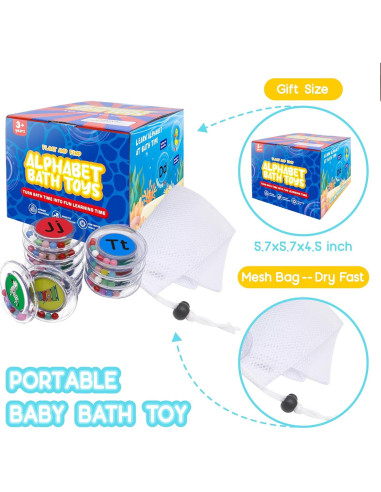 26 Piezas Juguetes de Baño Flotantes PlayfulPals ABC