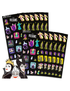 Stickers Villanos Disney 12 Hojas 300 Stickers Niños