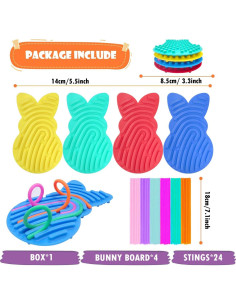 Conjunto de 4 Juguetes Sensoriales Conejo de Pascua Cherislpy 2