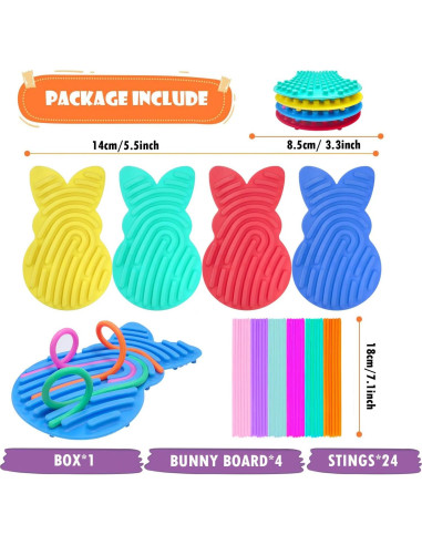 Conjunto de 4 Juguetes Sensoriales Conejo de Pascua Cherislpy