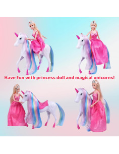 Juego de Muñeca Princesa Unicornio Mágico MIOKIDZFUN 2