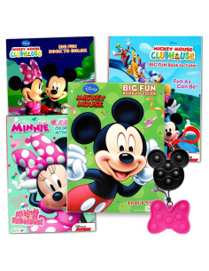 Conjunto de Libros para Colorear Disney Mickey Minnie - 4 Libros