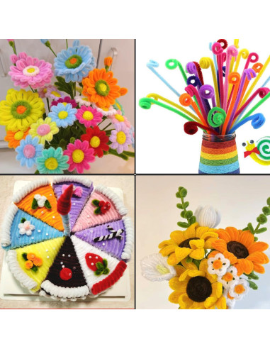 Juego de Limpiapipas Cldamecy 1000 Pcs 6mm x 30cm 10 Colores