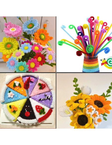 Juego de Limpiapipas Cldamecy 1000 Pcs 6mm x 30cm 10 Colores