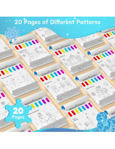 PERRYHOME Libro de Colorear Acuarela para Niños 3-8 Años 2