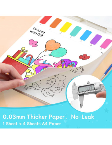 PERRYHOME Libro de Colorear Acuarela para Niños 3-8 Años