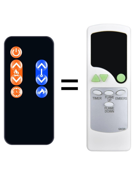Control Remoto Reemplazo Oumeite Chimenea Eléctrica Ashley