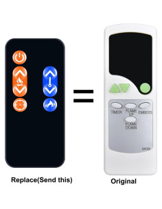 Control Remoto Reemplazo Oumeite Chimenea Eléctrica Ashley 2