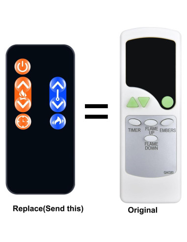 Control Remoto Reemplazo Oumeite Chimenea Eléctrica Ashley