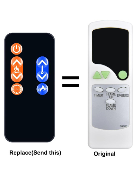 Control Remoto Reemplazo Oumeite Chimenea Eléctrica Ashley