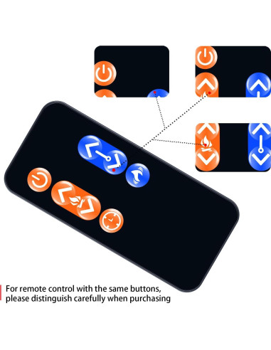Control Remoto Reemplazo Oumeite Chimenea Eléctrica Ashley