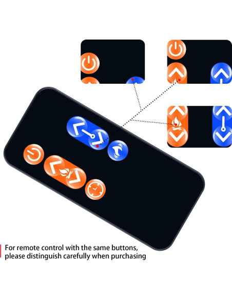 Control Remoto Reemplazo Oumeite Chimenea Eléctrica Ashley