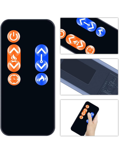 Control Remoto Reemplazo Oumeite Chimenea Eléctrica Ashley