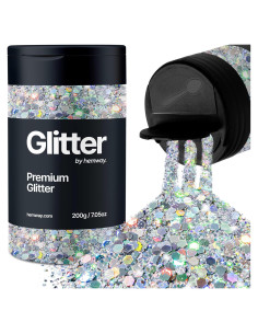 Purpurina Holográfica Hemway 200g para Manualidades y Resina