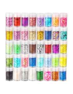 Set de Glitter Chunky Holográfico Ciyowta 40 Colores 300g