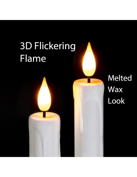 Homemory 3 Velas LED Sin Llama Blancas con Control Remoto