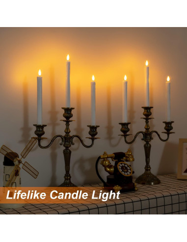 Homemory 3 Velas LED Sin Llama Blancas con Control Remoto