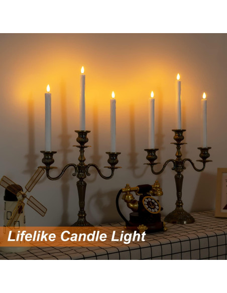Homemory 3 Velas LED Sin Llama Blancas con Control Remoto