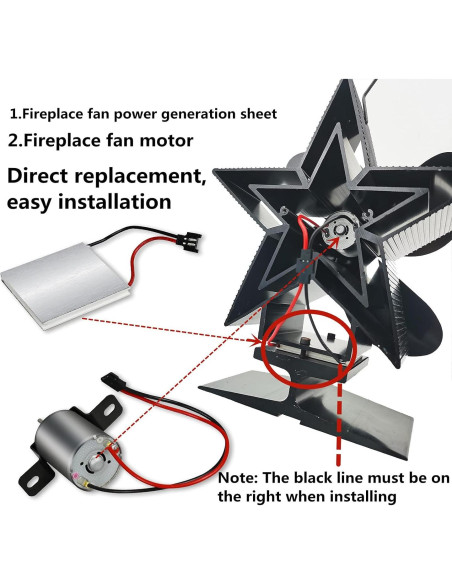 Accesorios Ventilador Chimenea Acekiss Motor y Hoja 40mm