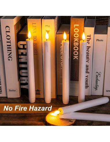 Homemory 3 Velas LED Sin Llama Blancas con Control Remoto