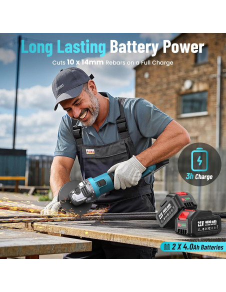 Amoladora Angular Inalámbrica Seesii 21V 10000RPM 4.5"