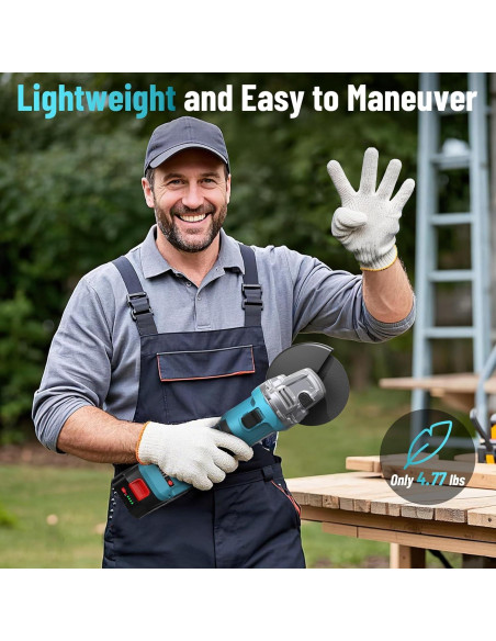 Amoladora Angular Inalámbrica Seesii 21V 10000RPM 4.5"