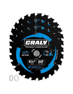 Hoja de Sierra Circular CRALY 14 cm 24 Dientes Carburo - Paquete de 3