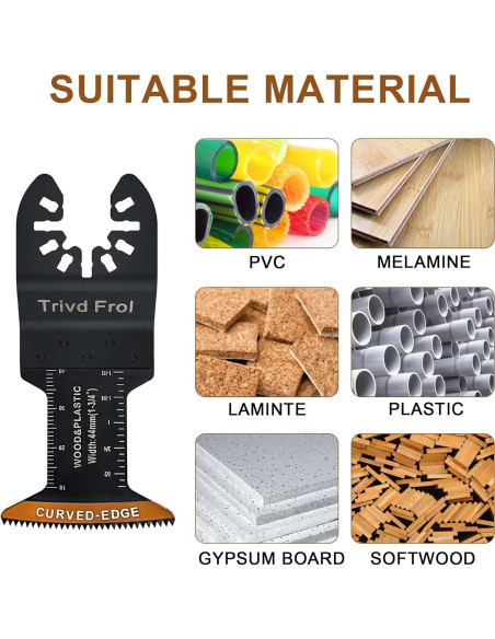 100 Cuchillas de Sierra Oscilante TrivdPro 4.45 cm Universal